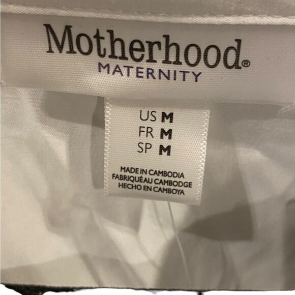 Motherhood Maternity White Empire Waist White Blouse Women’s Size Medium NWT - Picture 3 of 11